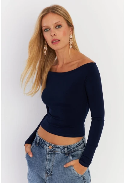Kadın Lacivert Bluz HOR13