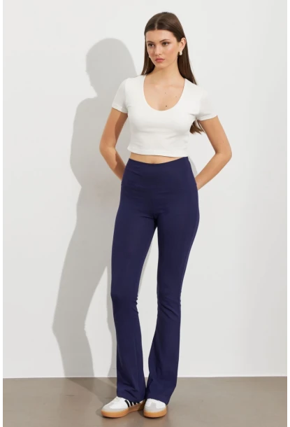 Kadın Lacivert İspanyol Paça Tayt ATS60