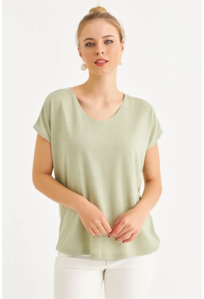 Kadın Mint Basic Bluz AYD410