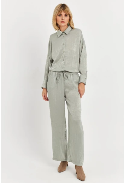 Kadın Mint Saten Pantolon MCAR1128