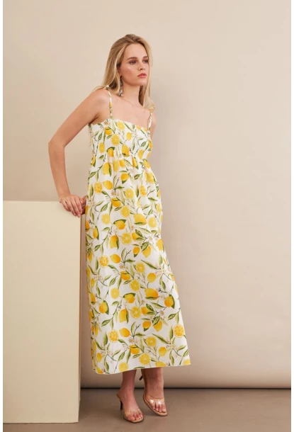 Kadın Multi Straplez Çizgili Plaj Elbisesi OR502