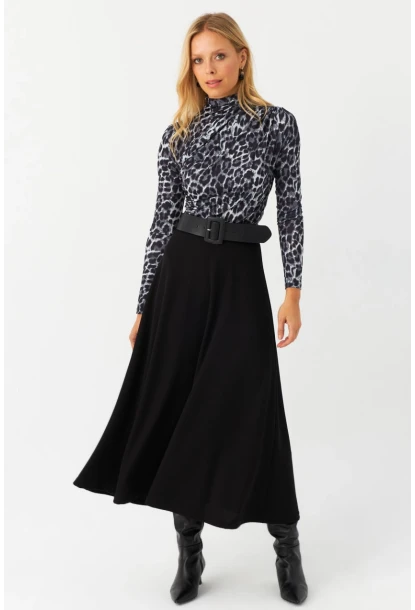 Kadın Siyah Çan Etek MLON3005