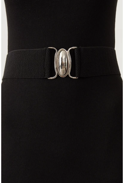 Kadın Siyah Elastik Kemer BE451