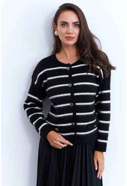 Kadın Siyah Hırka MCNG800