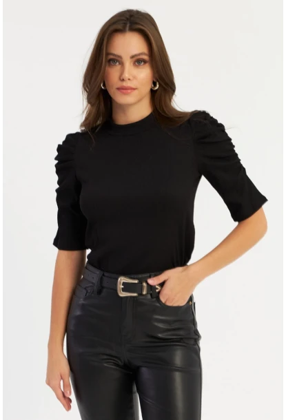 Kadın Siyah Prenses Kol Bluz MAYD12