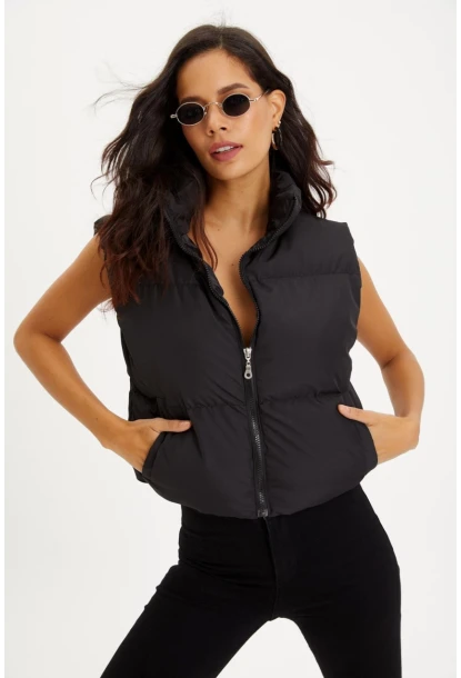 Kadın Siyah Şişme Yelek DAF4910