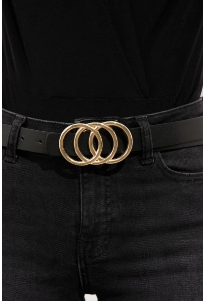 Kadın Siyah Tokalı Kemer BE681