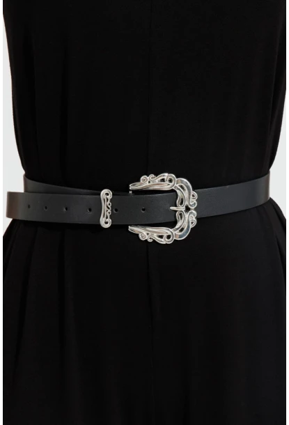 Kadın Siyah Tokalı Kemer BE686