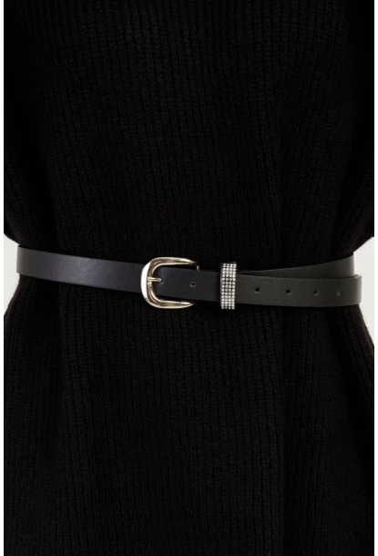 Kadın Siyah Tokalı Kemer BE698