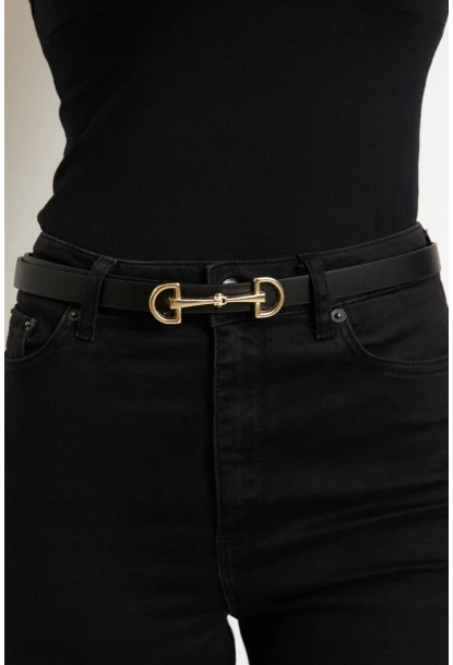 Kadın Siyah Tokalı Kemer BE699