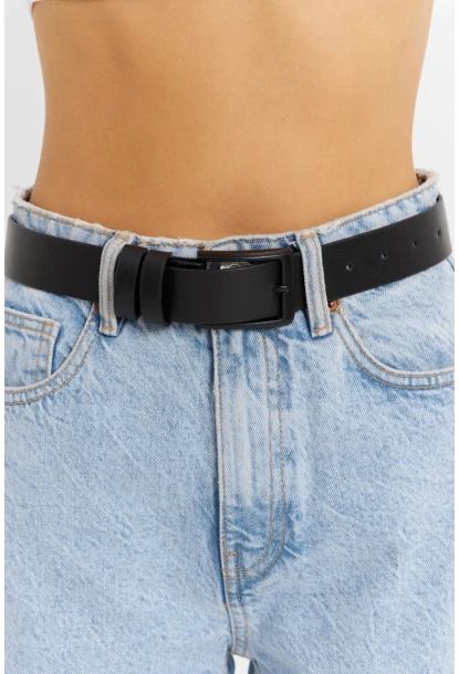 Kadın Siyah Tokalı Kemer BE706