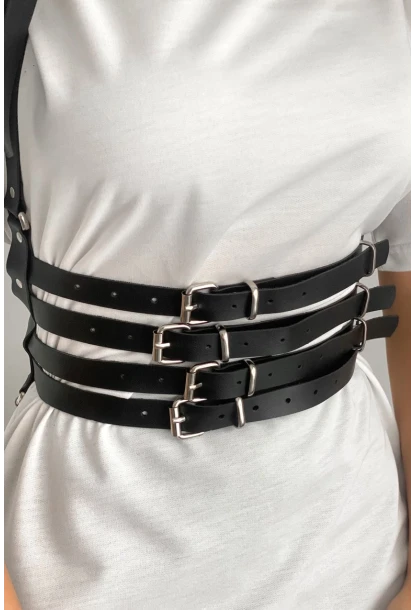 Kadın Siyah Vücut Kemeri BE631