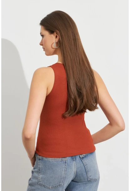 Kadın Tarçın Patlı Kaşkorse Bluz MK02