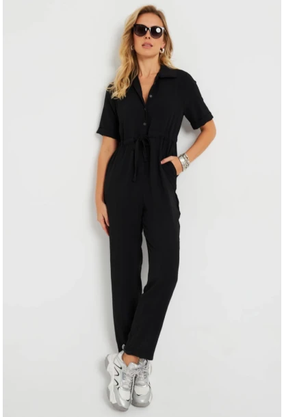 Kadın Tulum Siyah Q985