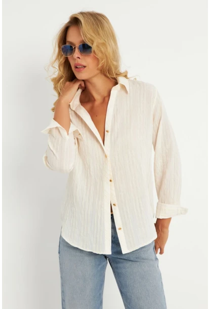 Kadın Vanilya Gömlek KED714