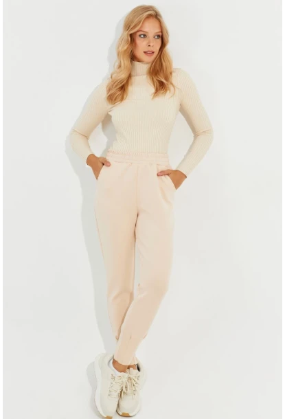 Kadın Vanilya Skuba Cepli Eşofman Altı MİW77