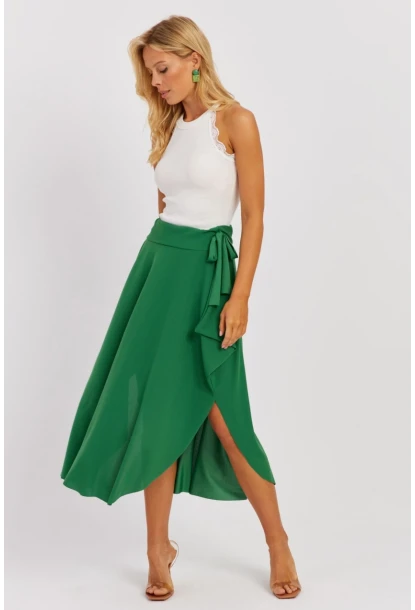 Kadın Yeşil Asimetrik Etek LV176