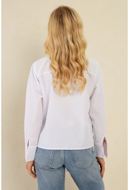 Kadın Beyaz Basic Gömlek ZER409