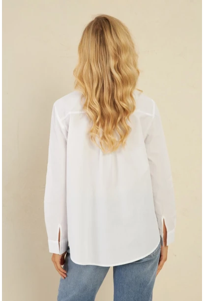 Kadın Beyaz Basic Gömlek ZER411