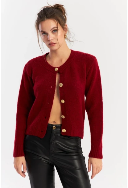 Kadın Bordo Hırka YV285