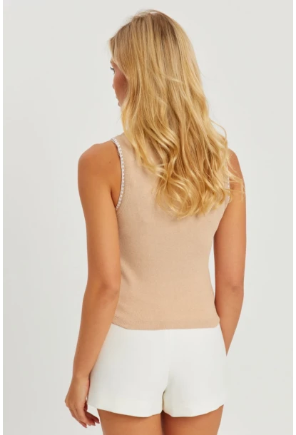 Kadın Camel Biyeli Kaşkorse Bluz AYD318