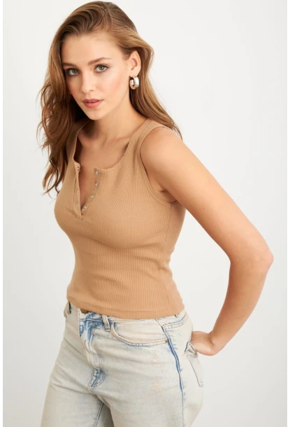 Kadın Camel Patlı Kaşkorse Bluz MK02