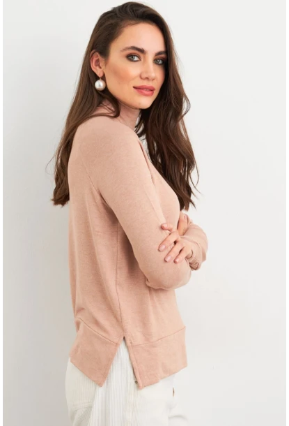 Kadın Camel Salaş Bluz AYD405