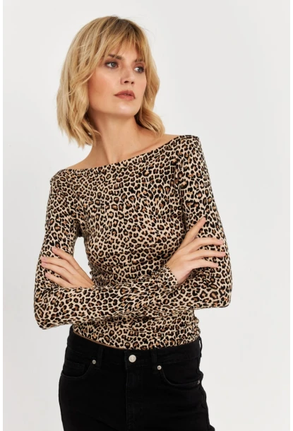 Kadın Camel-Siyah Bluz HOR13