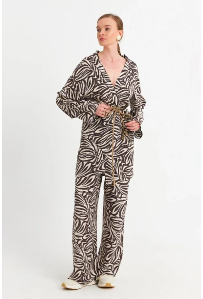 Kadın Ekru-Kahve Alt Üst Takım MGÇ202