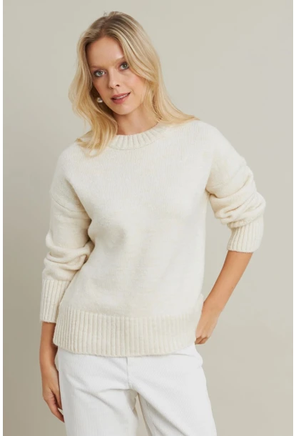 Kadın Ekru Salaş Kazak MYV104