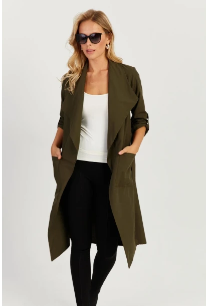 Kadın Haki Mevsimlik Pardesü MU159