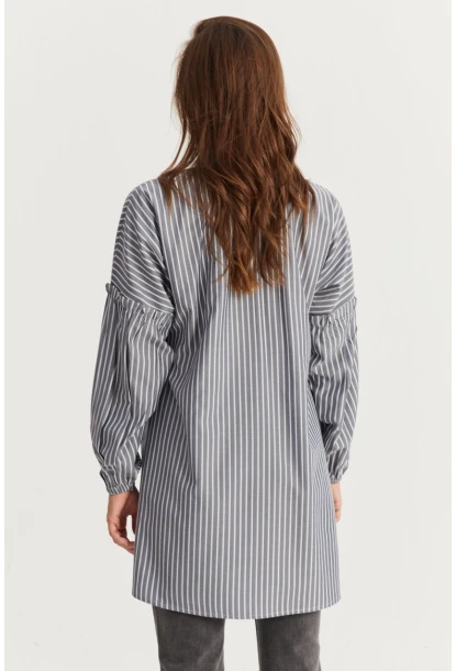 Kadın İndigo Tunik Gömlek MASF12