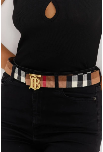 Kadın Kahverengi Desenli Kemer BE705