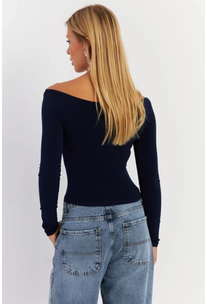 Kadın Lacivert Bluz HOR13