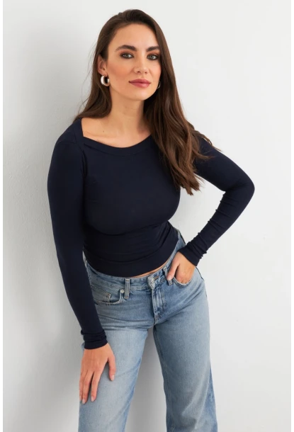 Kadın Lacivert Bluz MX9390