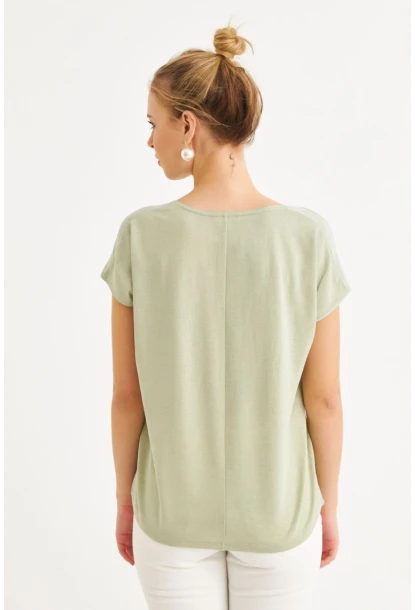 Kadın Mint Basic Bluz AYD410