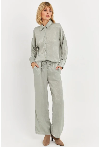 Kadın Mint Saten Pantolon MCAR1128