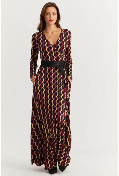 Kadın Multi Kruvaze Maxi Elbise VTN3