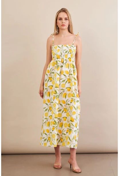 Kadın Multi Straplez Çizgili Plaj Elbisesi OR502