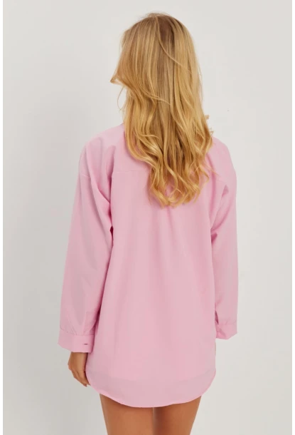 Kadın Pembe Gömlek Q987