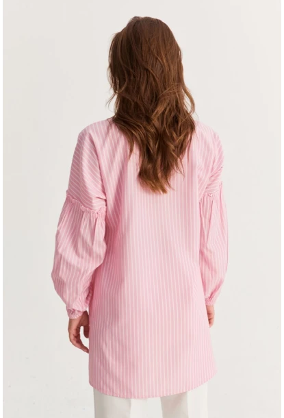Kadın Pembe Tunik Gömlek MASF12