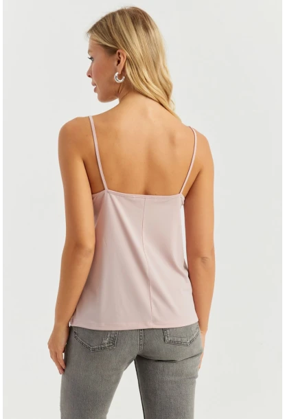 Kadın Pudra Askılı Bluz AYD269