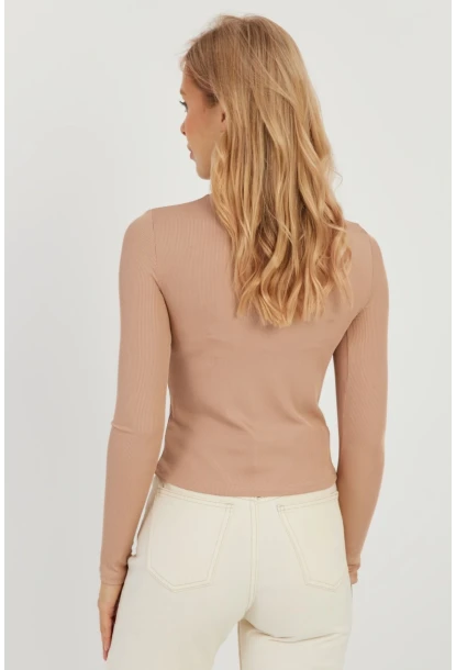 Kadın Pudra Pencereli Bluz LPP1256