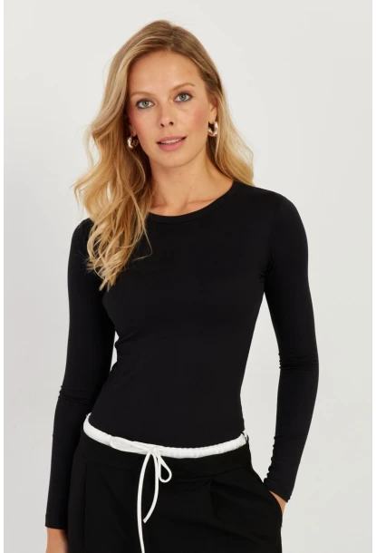 Kadın Siyah Bluz LPP1253