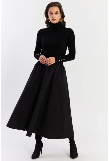 Kadın Siyah Çan Etek ELA3951