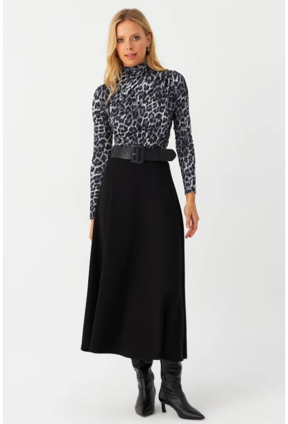 Kadın Siyah Çan Etek MLON3005