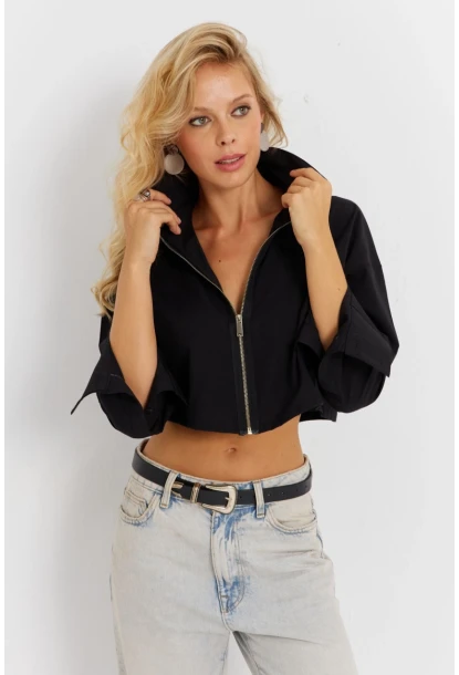 Kadın Siyah Kısa Ceket CNG115
