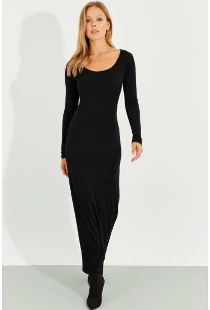 Kadın Siyah Maxi Elbise MEN2008