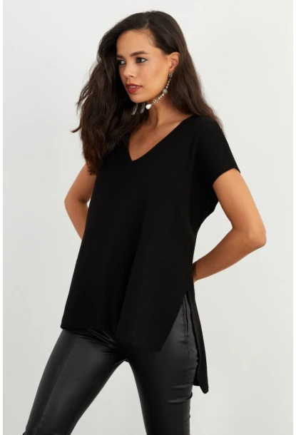 Kadın Siyah Süveter YV101