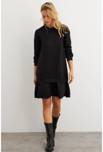 Kadın Siyah Sweat Elbise EY3016